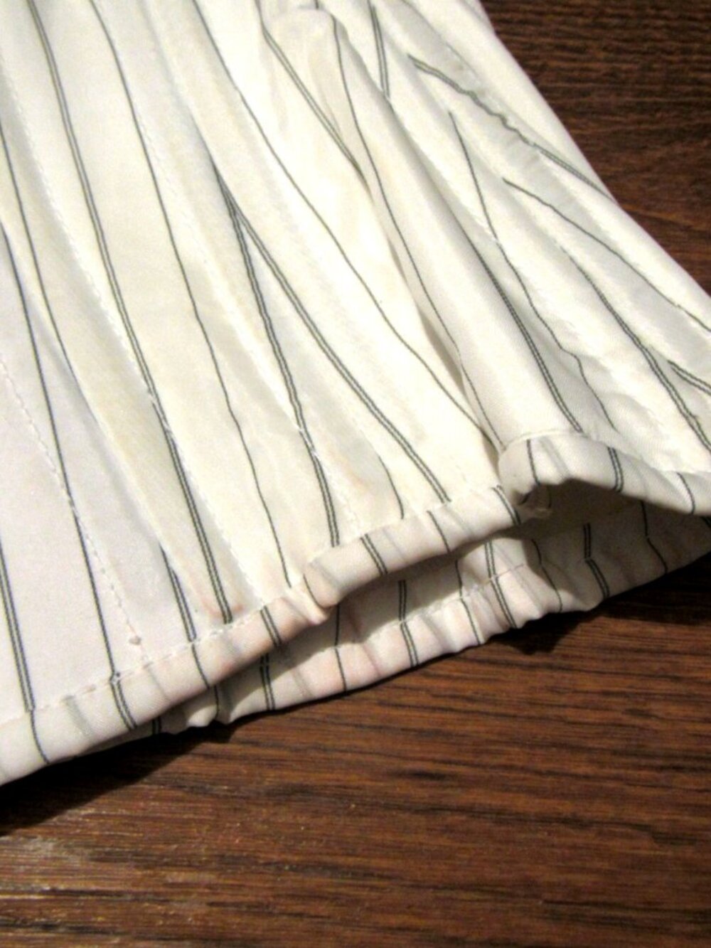 White Pinstripe Underbust Waist Training Corset Steel Boned 24" - Picture 4 of 15